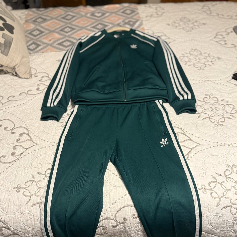 adidas Originals SST Tracksuit Set Women’s XS Collegiate Green DV2642 DV2637